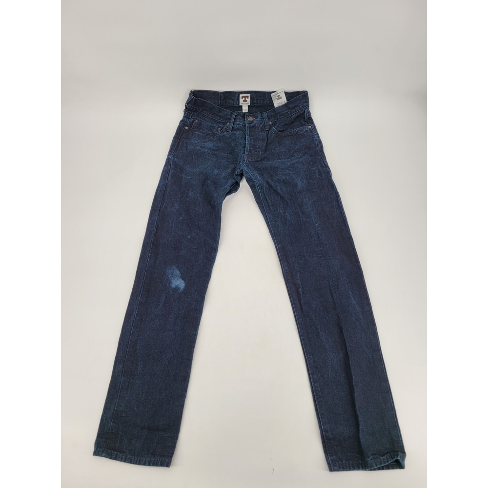 Tellason Ladbroke Grove Slim Tapered Blue Denim Selvedge Jeans Waist Mens Sz 29